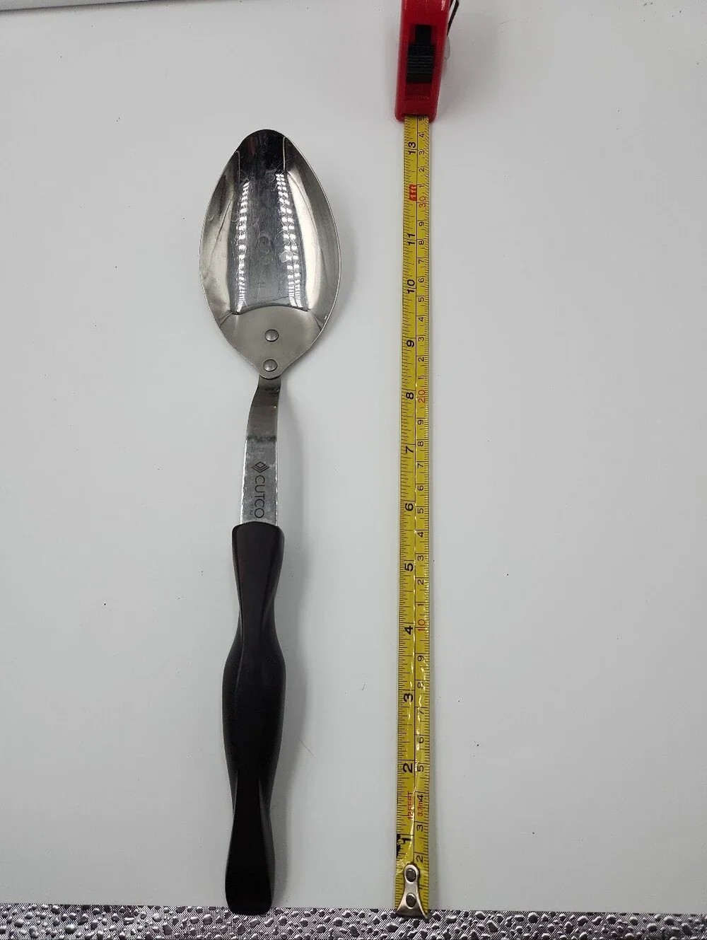 CUTCO 17 KJ Serving Solid Spoon Classic Black/Brown Handle 13” Made in the USA